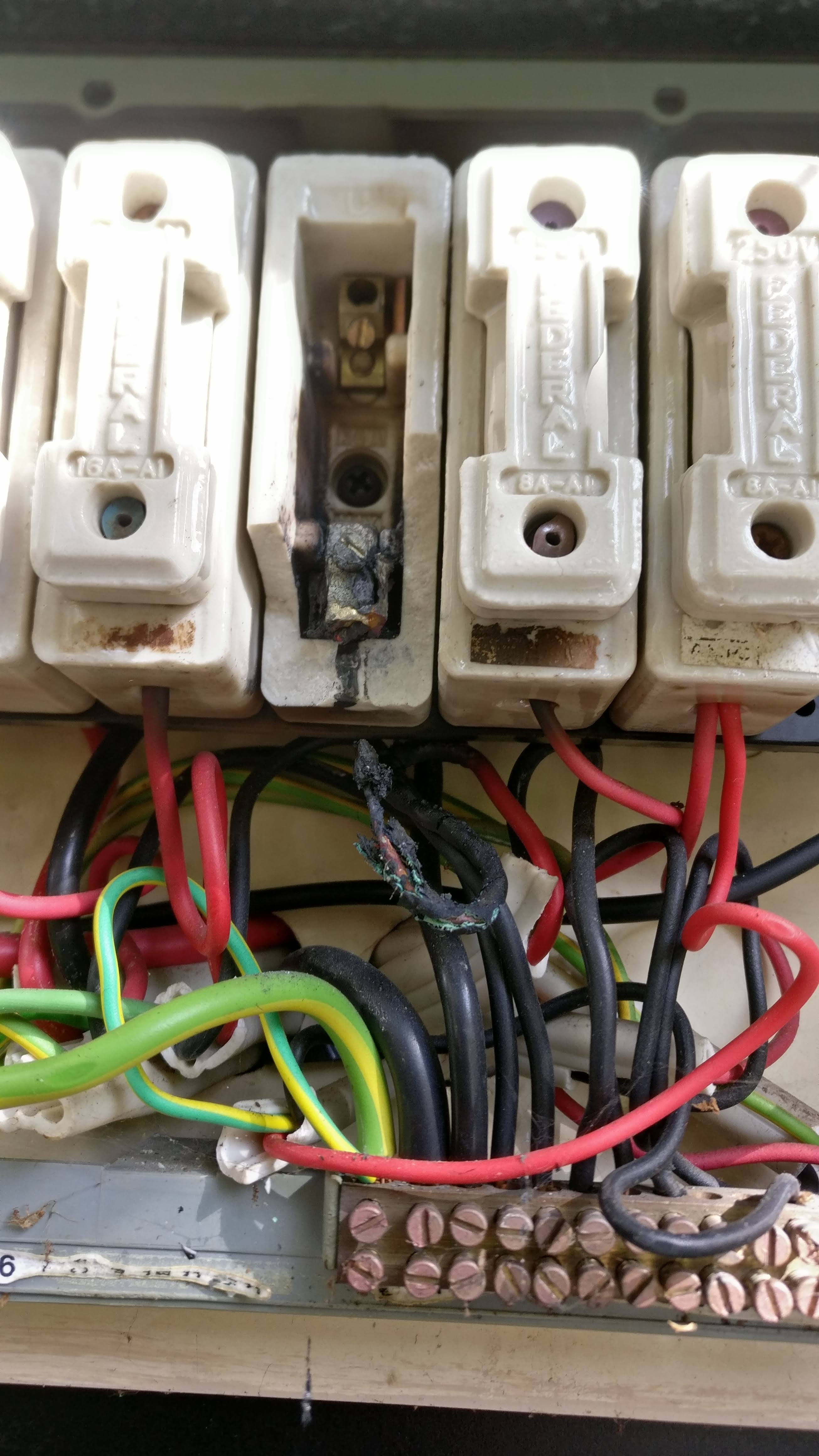 Burnt Federal Fuse Holder